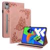 For Lenovo Tab P12 Pro 12.7 2025/Xiaoxin Pad Pro 12.7 (2025) Case Butterfly Flower Imprint PU Leather Tablet Cover with Card Slots