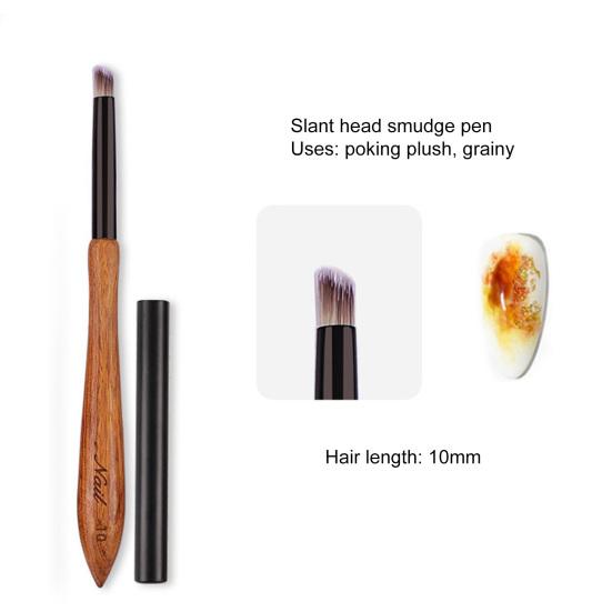 Sandalwood Nail Classic Brush Handle Japanese-style Ergonomic Art Design Eco-friendly Nail Art Brush