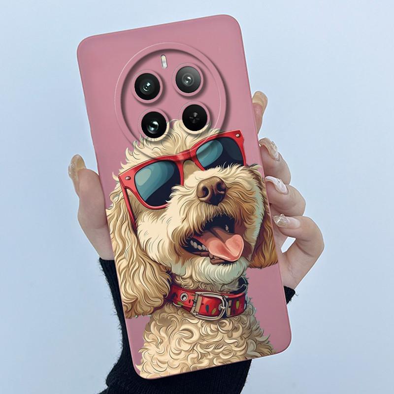Case For Realme 12 Pro Plus 12 Plus 12X 5G Phone Case Cartoon Pretty Flower Liquid Silicone Soft TPU Protective Cover Shell Capa