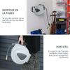 Automatic Compressed Air Hose Reel, 20m, 1/4" BSP Connector, 180 Degree Rotating Wall Mount, Gray