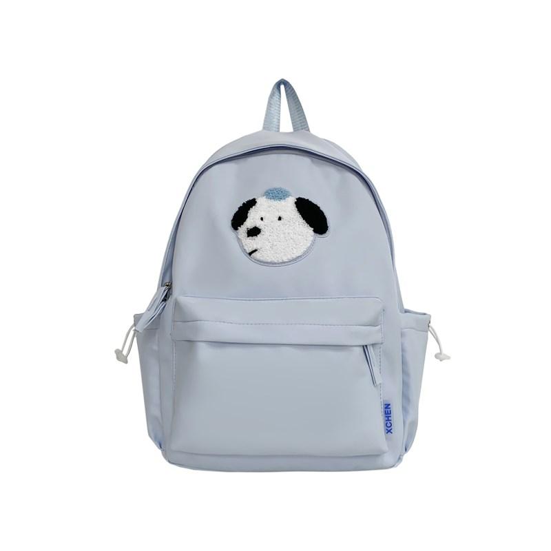 Student Cartoon Schultasche Hundedruck Damen Rucksack im College-Stil mit großer Kapazität für die dritte bis sechste Klasse