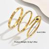 European & American Style Women's Diamond Inlaid Vacuum-Plated Stainless Steel Bracelet Set