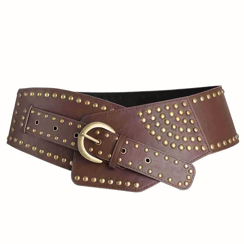 Retro Wide Belt Women'S Decoration With Coat Skirt Waist Seal Outside With Personalized Western Punk Style Belt