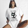 It’s Fine I’m Fine Everything Is Fine Cat Shirt, Funny Anxiety Cat T Shirt, Black Cat Tee, Introvert Humor Cat Shirt, Mental Health Tee