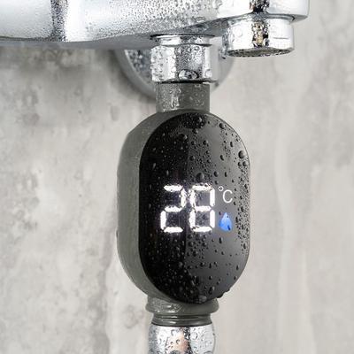 Misuratore di Temperatura Doccia Display Digitale LED Misuratore di Temperatura Termometro per Acqua Domestico Impermeabile Termostato per Bagno