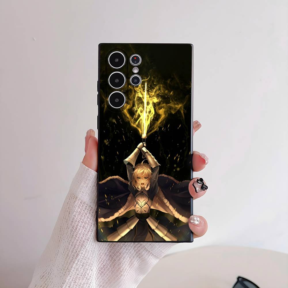 Fate Z-Zero Stay Night Saber Phone Case for Samsung S series s21 s22 s23 s24 s25 FE Plus Ultra TPU Soft to Skin-friendly case