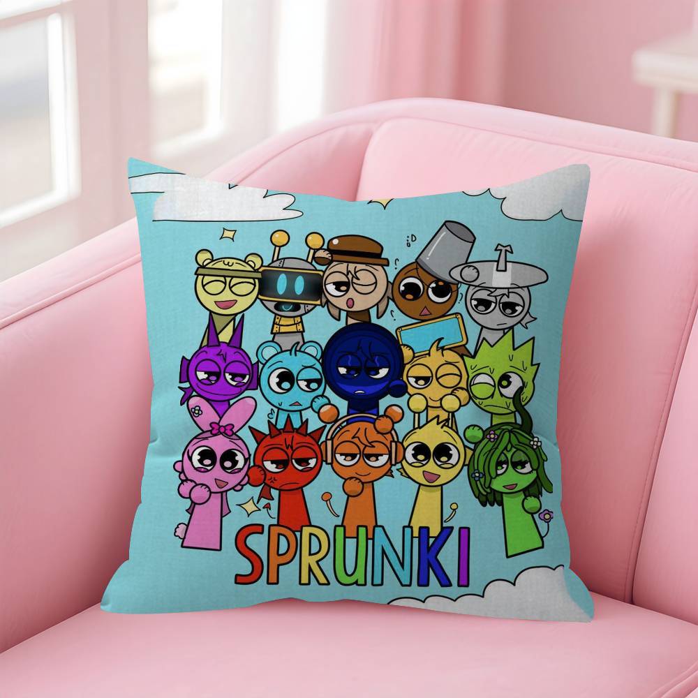 Game SSprunki fun Pillow Gifts Home Office Furnishings Bedroom Sofa Car Cushion Cover case 45x45cm