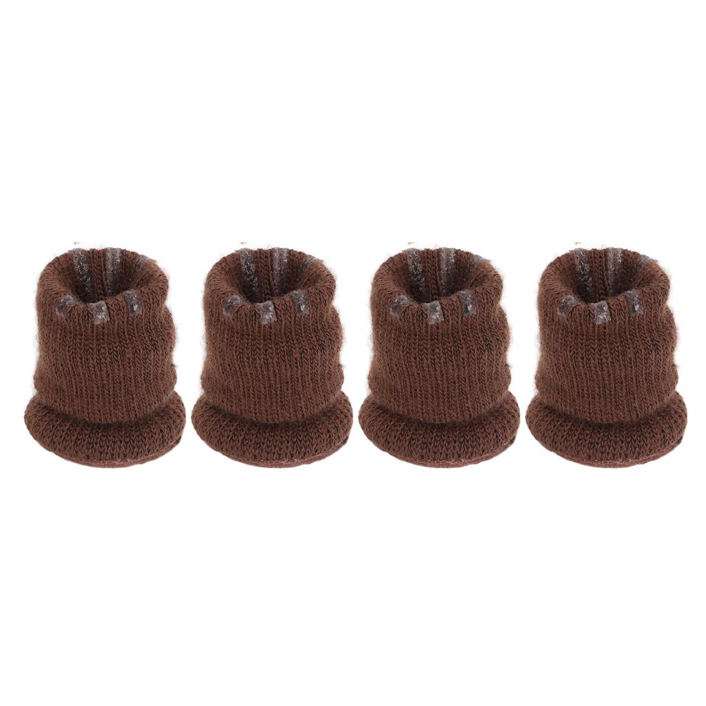 4Pcs Furniture Leg Socks Covers Mute Non Slip Wear Resistant Knitted Chair Leg Floor Protectors