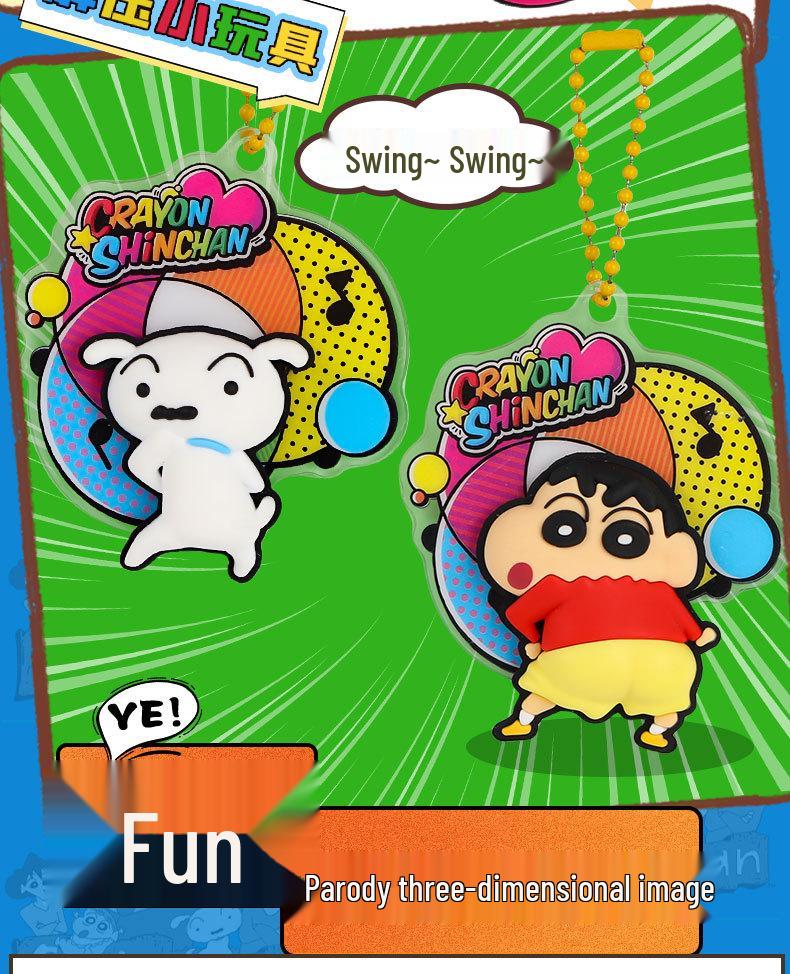 Crayon Shin-chan Swing Keychain: Funny Doll Couple Charm