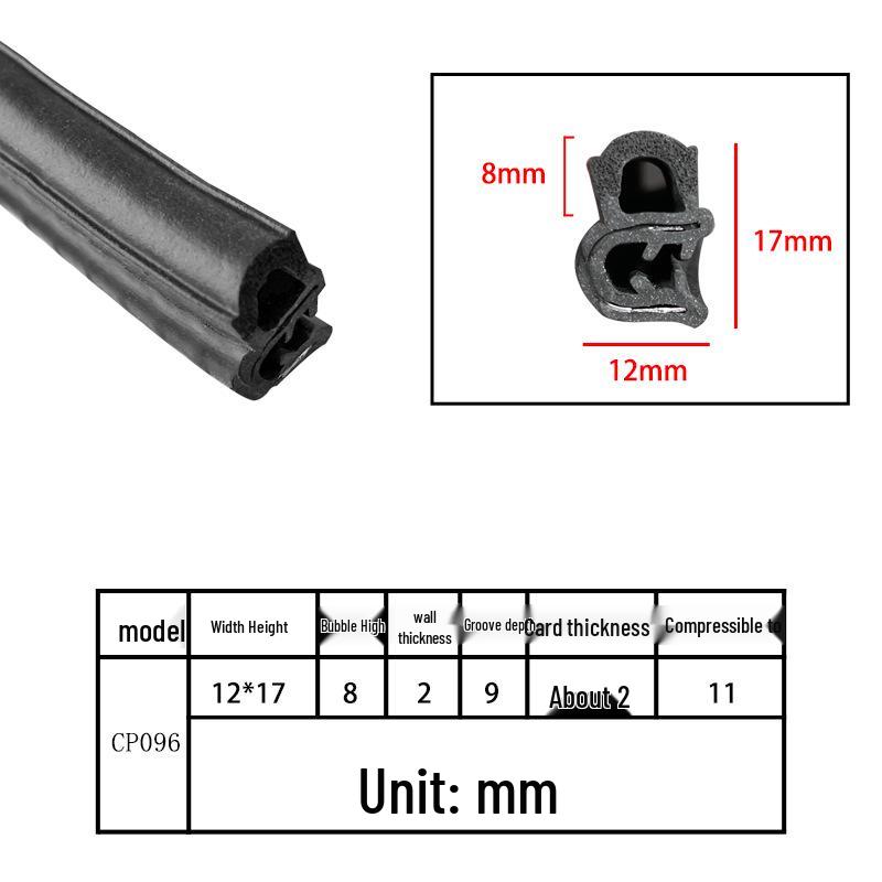 High-Temperature Resistant U-Shaped Rubber Sealing Strip for Dustproofing Electrical Cabinets and Car Doors