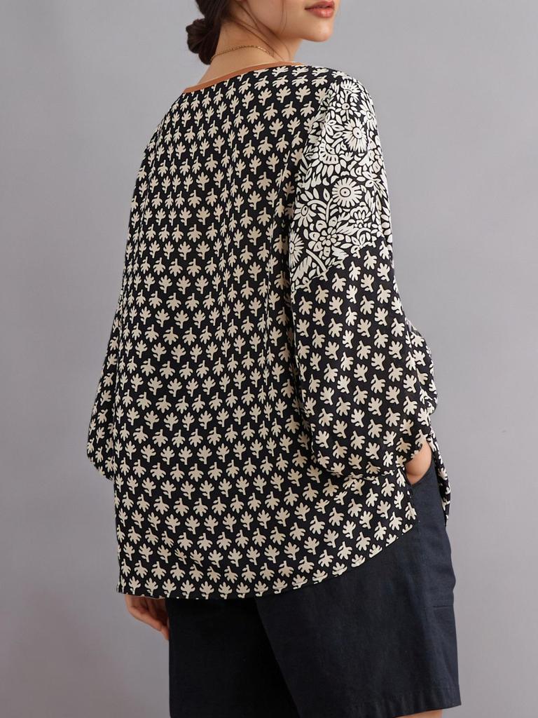 2026 Women's Batwing Sleeve Chiffon Top: Slimming, Belly-Hiding Spring/Autumn Shirt