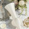 Stylish Balcony Decor Retro Curved Decorative Flower Vase, 3D Printed Flared Neck Plant Pots for Windowsill Minimalist Tabletop Floral Container