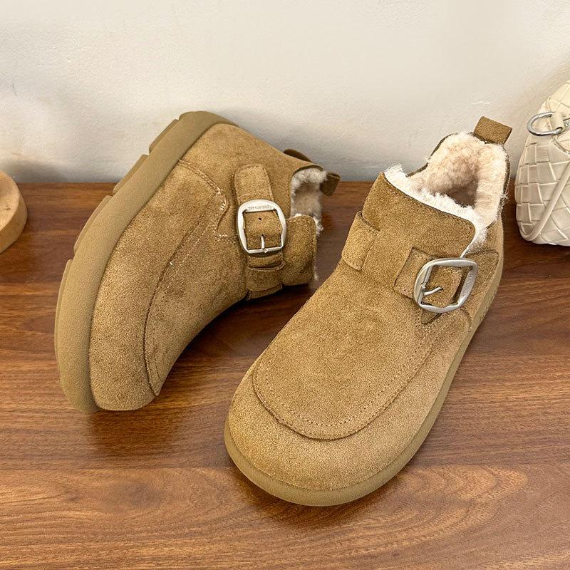 

Женские зимние ботинки на толстой подошве с мехом как единым элементом, легкие, теплые, непродуваемые, с мягкой подкладкой, нескользящие, для повседневной носки, хлопковые ботинки 40 хаки