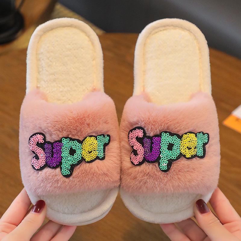 Winter Soft-Soled Cotton Slippers for Toddlers and Girls – Warm Plush Comfort