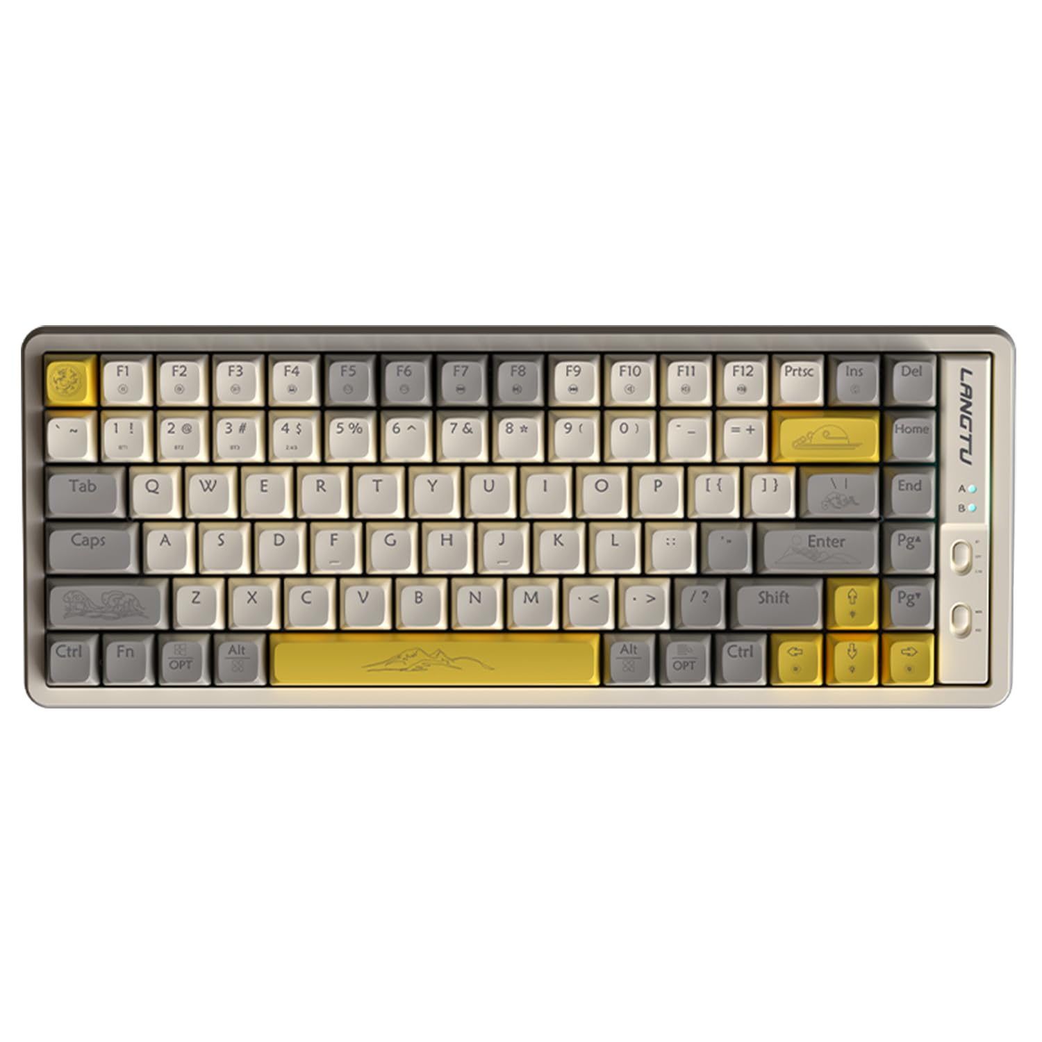 

LANGTU Механічна клавіатура Гаряча заміна Англійська розкладка 85Key Золота клавіатура Механічна ігрова клавіатура Компактна Bluetooth Бездротова USB Дротова G Водонепроникна