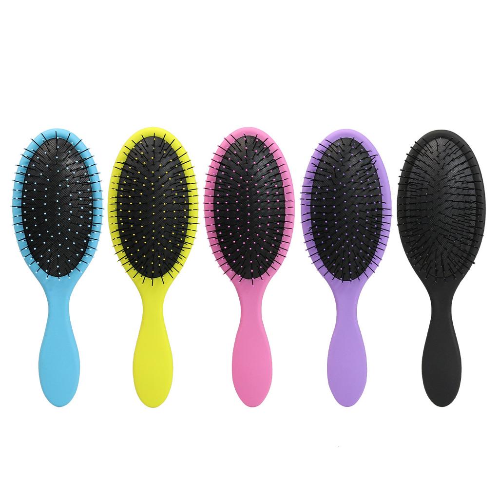 Plastic Cushion Massage Hair Brush for Detangling Anti-Knot Nylon Bristle Oval Hairbrush Volumizing Hair Styling Comb Ultra Soft Hair Brushes