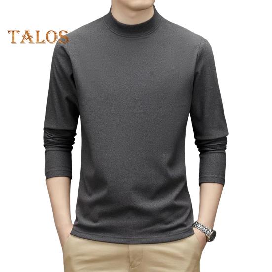 

Весна Осень Мужской Фитнес Топ Облегающий крой Полувысокий воротник Эластичный двойной плюшевый Длинные рукава Однотонный пуловер Фитнес Спортивный Топ Зима XL серый