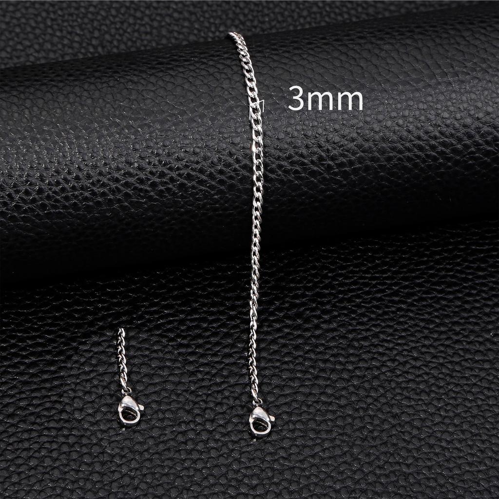 Hip Hop Stainless Steel Cuban Chain Bracelet For Women 3 5 7 mm Simple Stainless Steel Men Bracelet Gold Color Jewelry