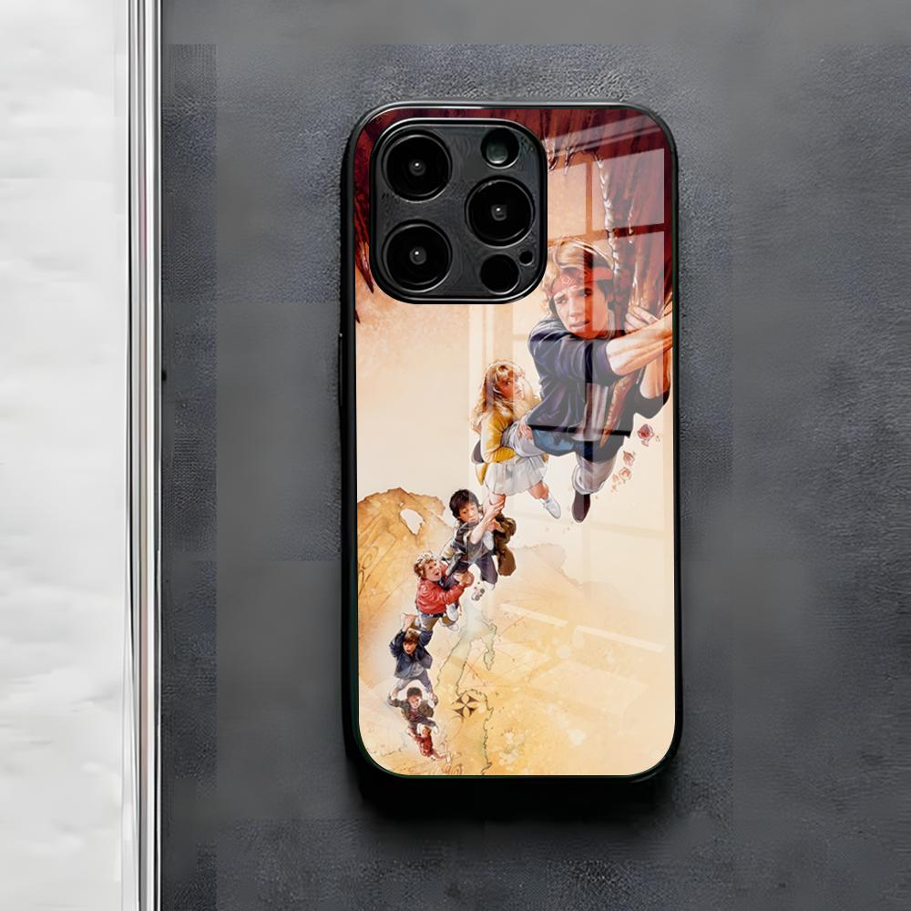 The Goonies Phone Case For IPhone 17 Air 16 E Pro Max 15 14 13 Mini 12 Pro 11 Max Plus Black Glass Cover