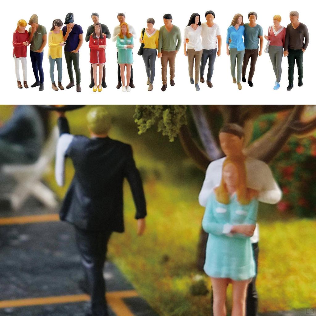 1/64 Hand Painted Characters Miniature Tiny Couple PVC Building Table Layout Diorama Children Toy