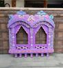 Hand-Painted Wooden Jharokha Wall Hanging: Indian Mehrab Frame