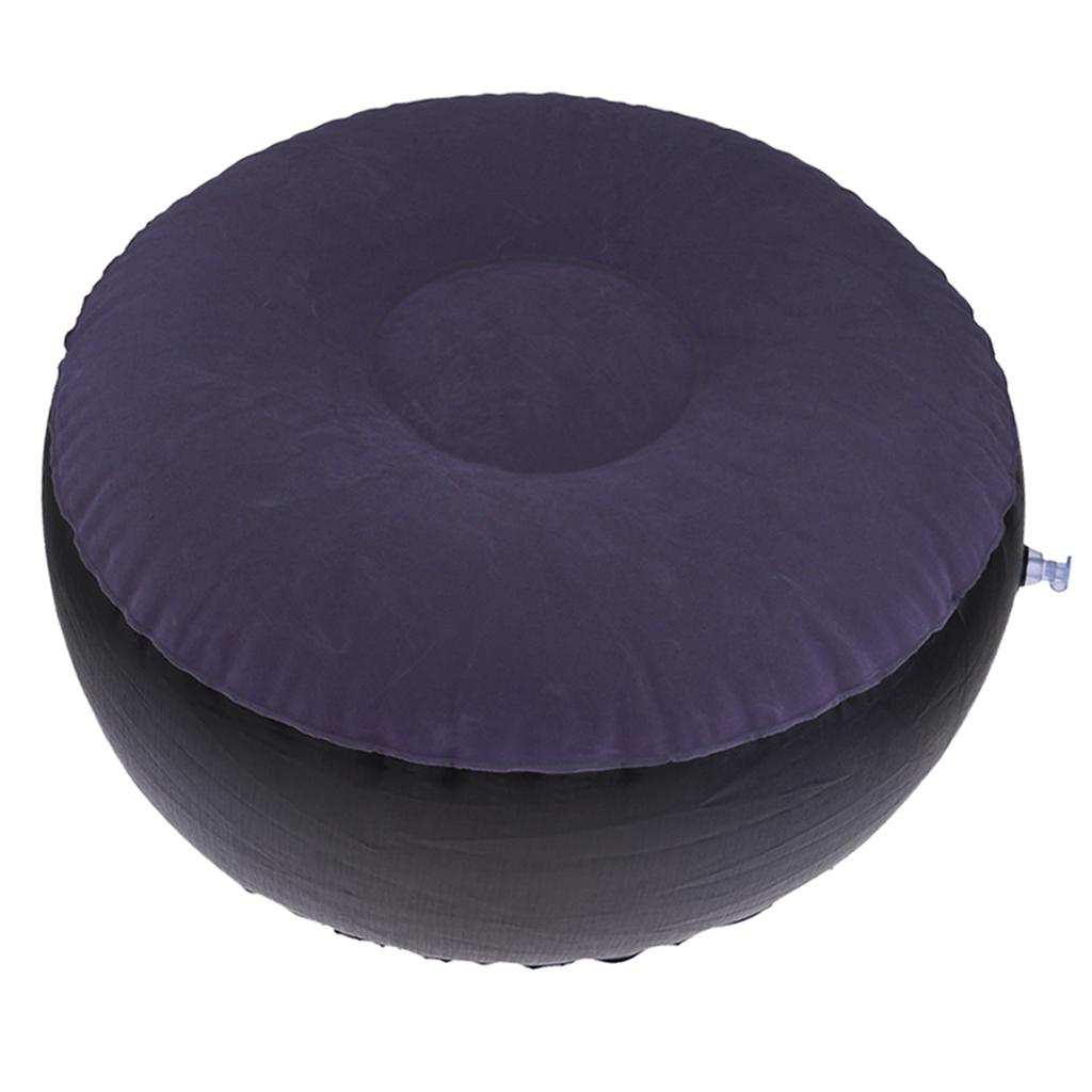 BEIJIALY Pouf Gonfiabile Portatile, Poggiapiedi Pieghevole Ottomano Sedia da Campeggio per Esterni Sgabello Floccante Gonfiabile Poggiapiedi Cuscino Gonfiabile per Viaggi in Ufficio a Casa