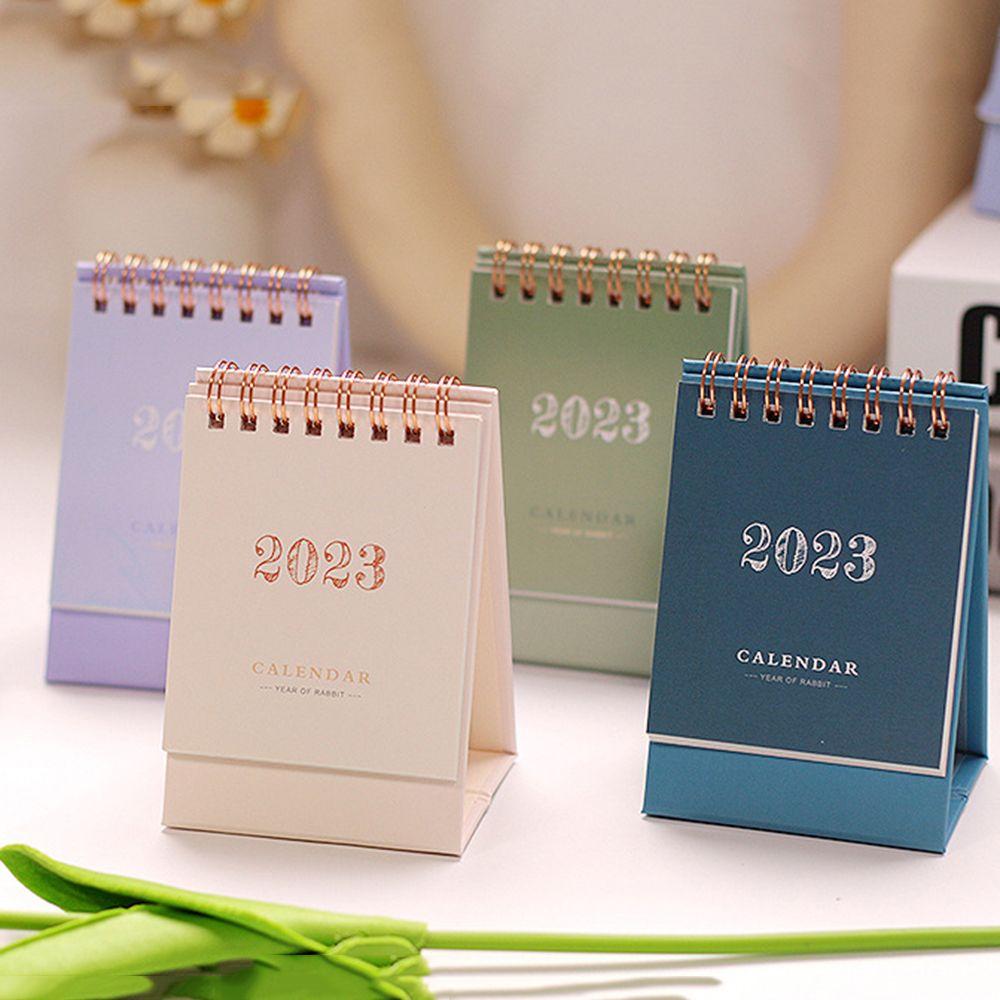 

Self-standing Table Planner Spiral Desktop Calendar Daily Schedule Mini Agenda Simple Calendar