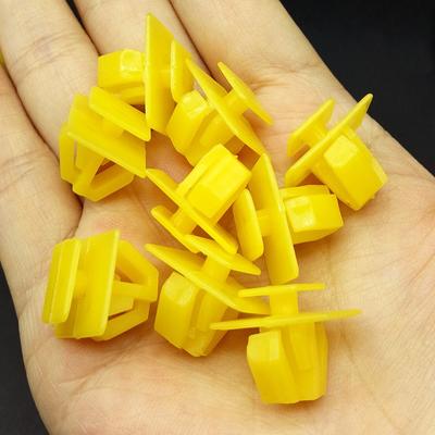 1* Satz Befestigungsklammern Gelb Stoßstange Kotflügel Halter Druckniet Verkleidungssatz (50x)