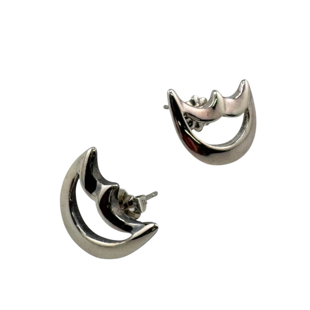 TIFFANY&Co. For both ears, crescent moon, 3.7g Crescent moon Silver925 Pierce Pierce Silver Silver925 Women Used