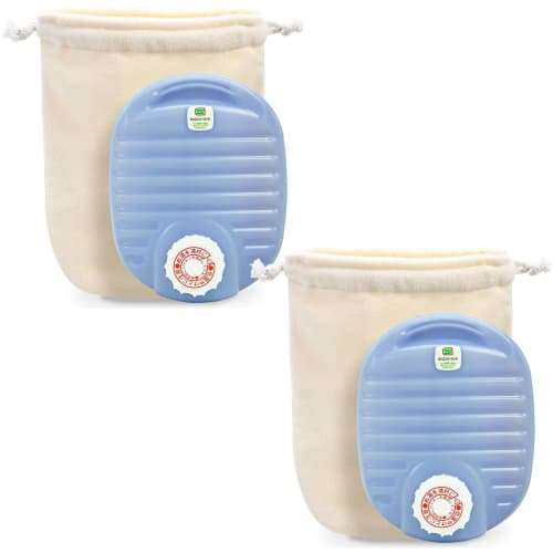 Mini Econano Hot Water Bottle, 780ml, Blue, Set of 2