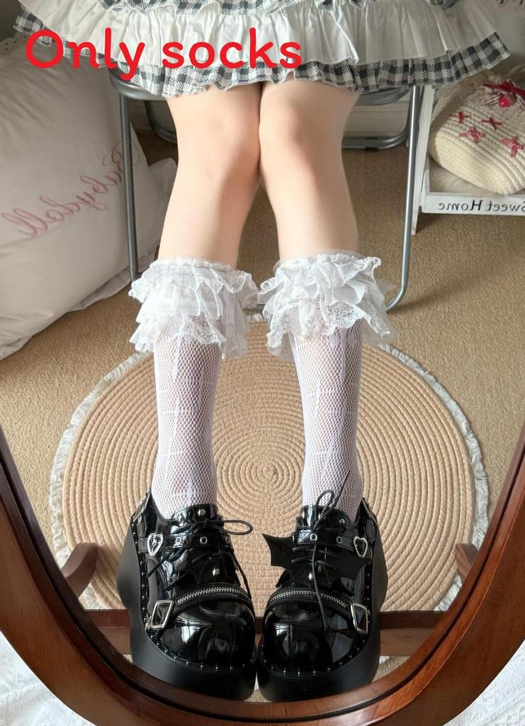 Elegant Lace Cross Stockings For Women With Frictionresistant Nylon Material For Spring And Winter Fashion