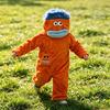 Pyjama Monstre à Grande Bouche pour Enfants Pyjama Drôle Doublé Polaire Corail Pyjama à Capuche Dessin Animé Nouveau pour Enfants