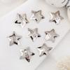 2/10Pcs Silver Star BB Hairclips Girls Y2K Cute Star Barrettes Women Simple Snap Clip Metal Headdress Jewelry Hair Accessories