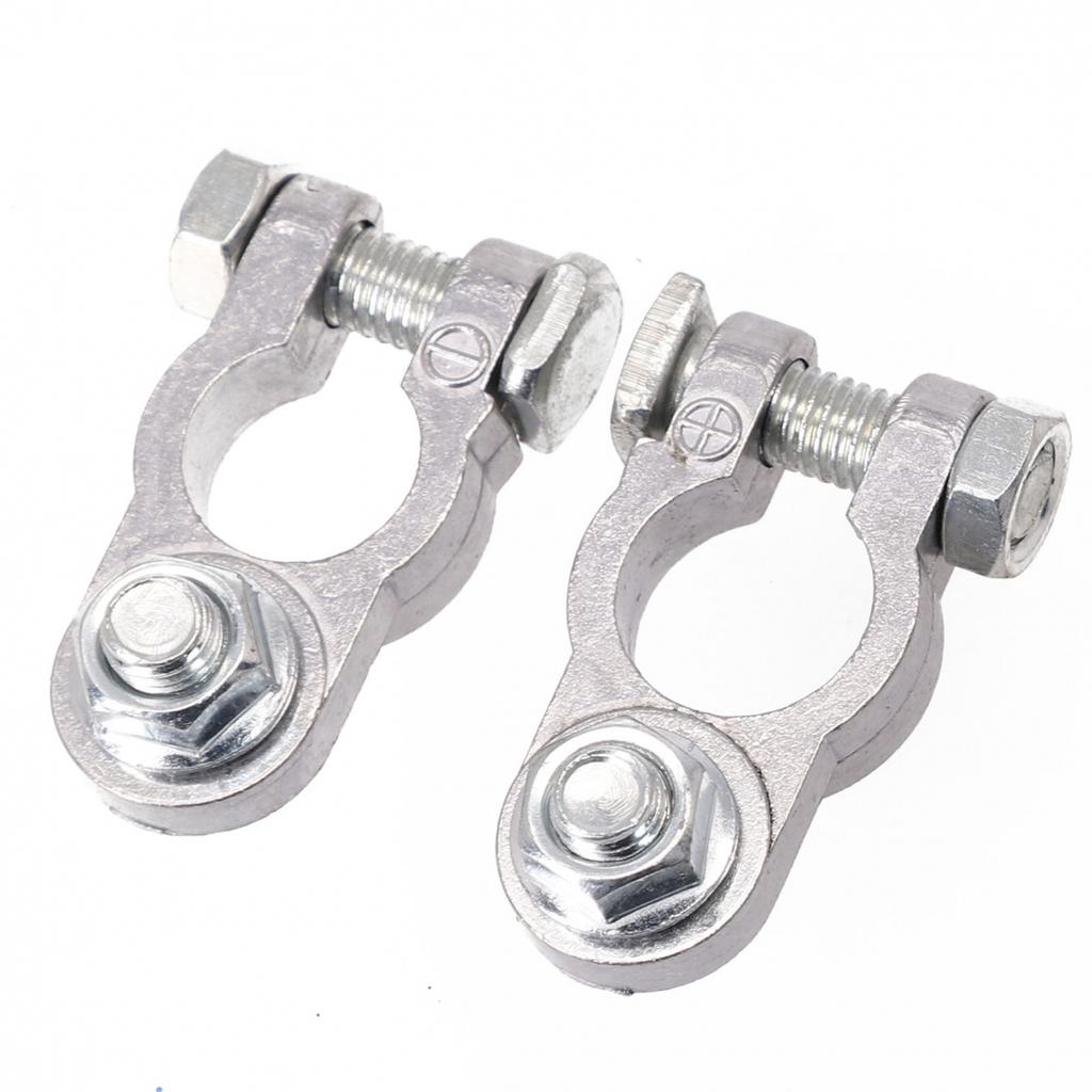 Terminal Clamp Accessories Aluminum Alloy Clamp Positive&Negative 1pair