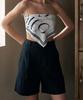 Is Linen Half Banding Bermuda Pants_Black_Unisex