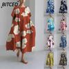 Fashion Summer Spring Short Sleeve O-Neck Casual Dresses