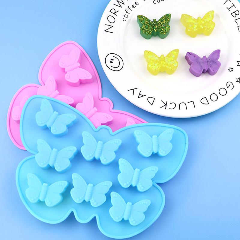 1Pc Butterfly Ice Cube Tray Jello Silicone Mold Diy Soap Making Bath Wax Melts Maker Kitchen Cake Decor Supplies