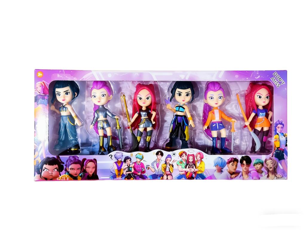 Hot Cartoon Kpop Demons Hunters Figure Plaything Cartoon Rumi/Mira/Zoey Action Figure PVC Desktop Decoration Model Doll Gifts
