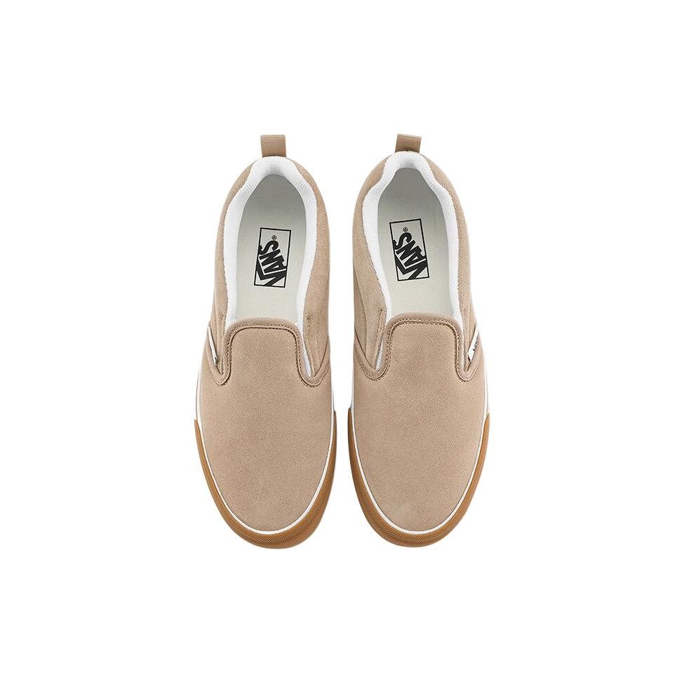 Vans Knu Slip Comfortable Versatile Non-Slip Lightweight Low-Top Skate Shoes Unisex sneakers Brown VN0009QDBEI