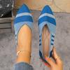 Fashion Women Flats Spring Autumn Flat Shoes Fashion Leisure Sneakers Women Pointed Knitting Elastic Loafers Comfortable Boutique Shoes