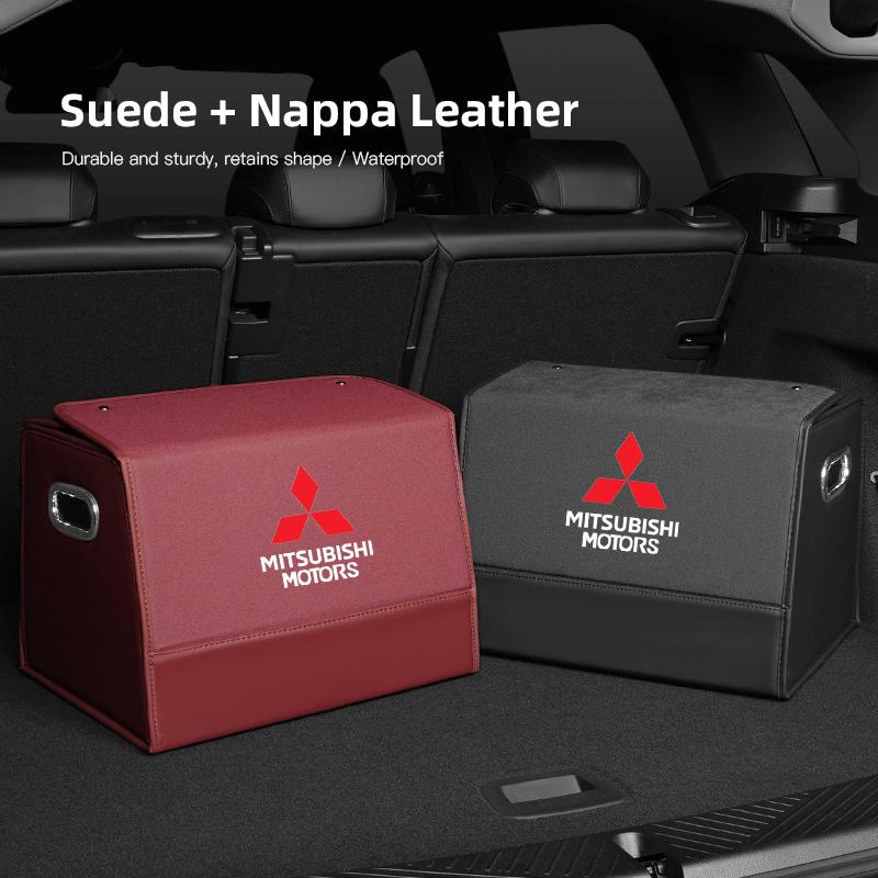 Schlüsselanhänger Auto Kofferraum Organizer Lederbox Mehrzweckwerkzeuge Große Kapazität Aufbewahrungstasche Faltbar Für Mitsubishi Eclipse ASX Ralliart