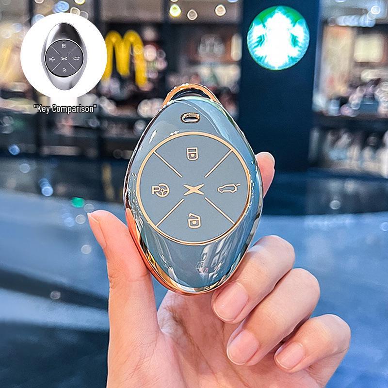 Premium Key Cover & Keychain for Xiaopeng P7, G6, New P7i, P5, G3, G3i, G9 Models