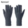 Kenmont Women's Knitted Leather Warm Gloves