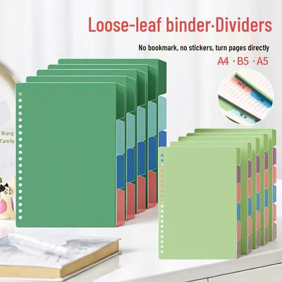 A4/A6 Durable Plastic Binder Dividers: Clear, Tear-Resistant, Ideal for Students & Office Use