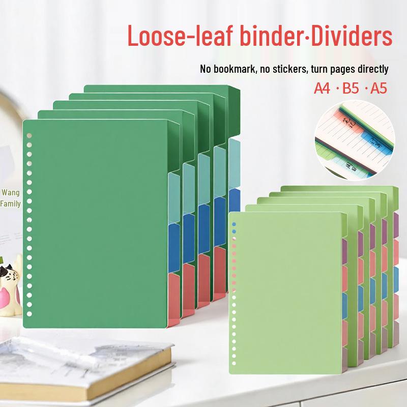 A4/A6 Durable Plastic Binder Dividers: Clear, Tear-Resistant, Ideal for Students & Office Use