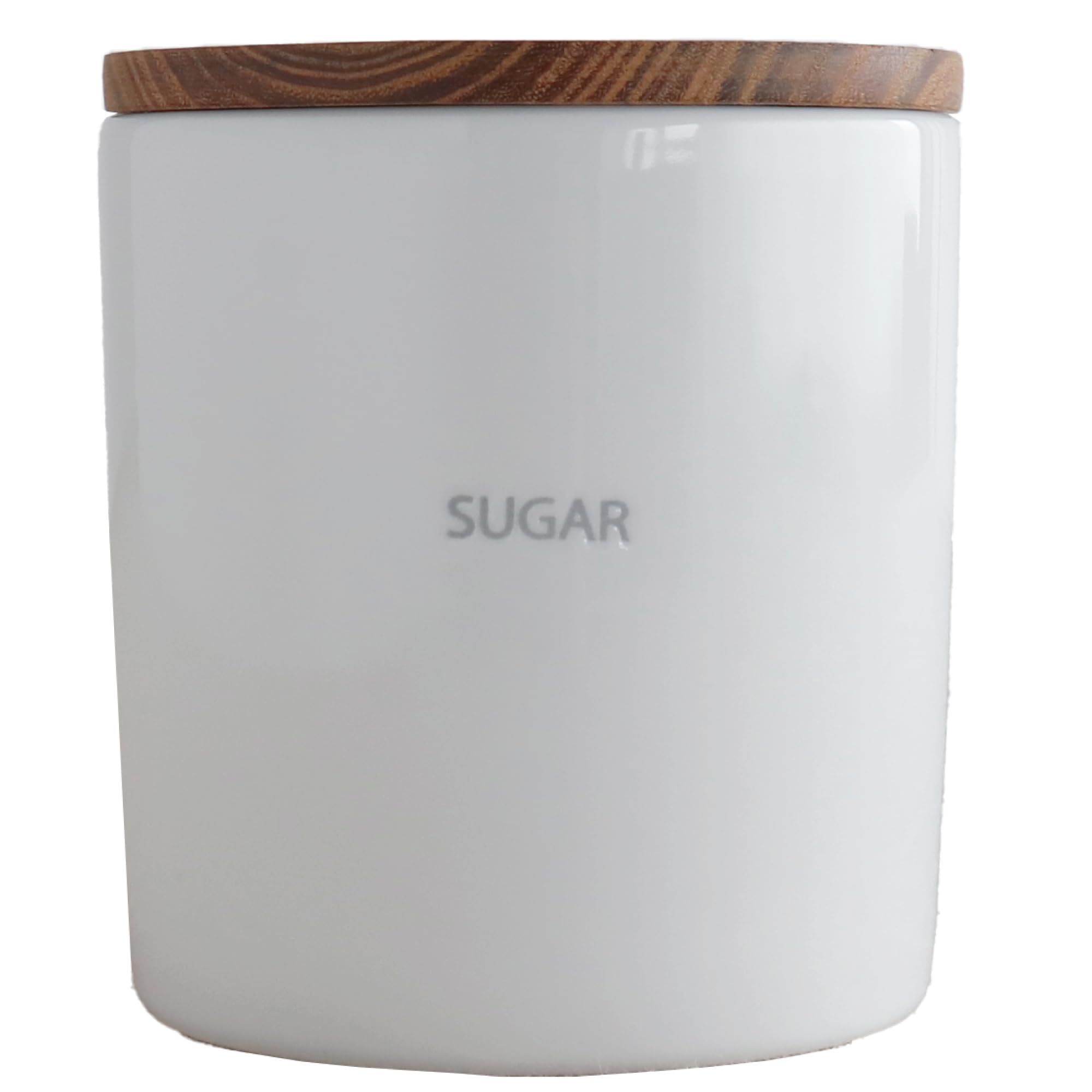 

LOLO Storage container SUGAR Canister Made in Japan Pottery Porcelain Teak With lid