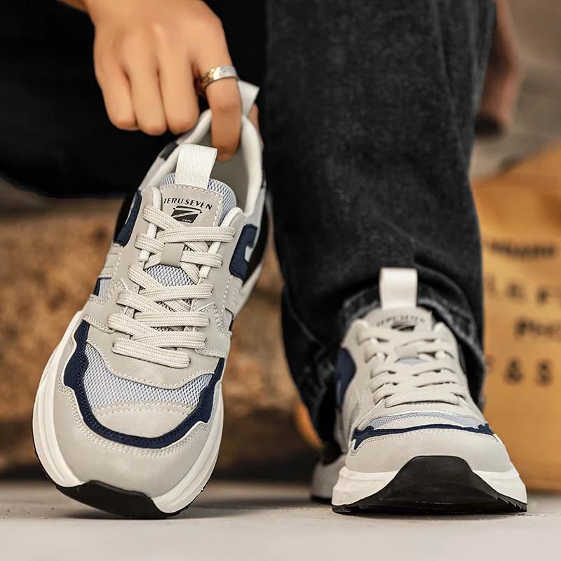 Fashion Men's Casual Sports Shoes Mesh Breathable Comfortable and Versatile Casual Shoes Soft Non-slip Sports Running Shoe Men's Classic