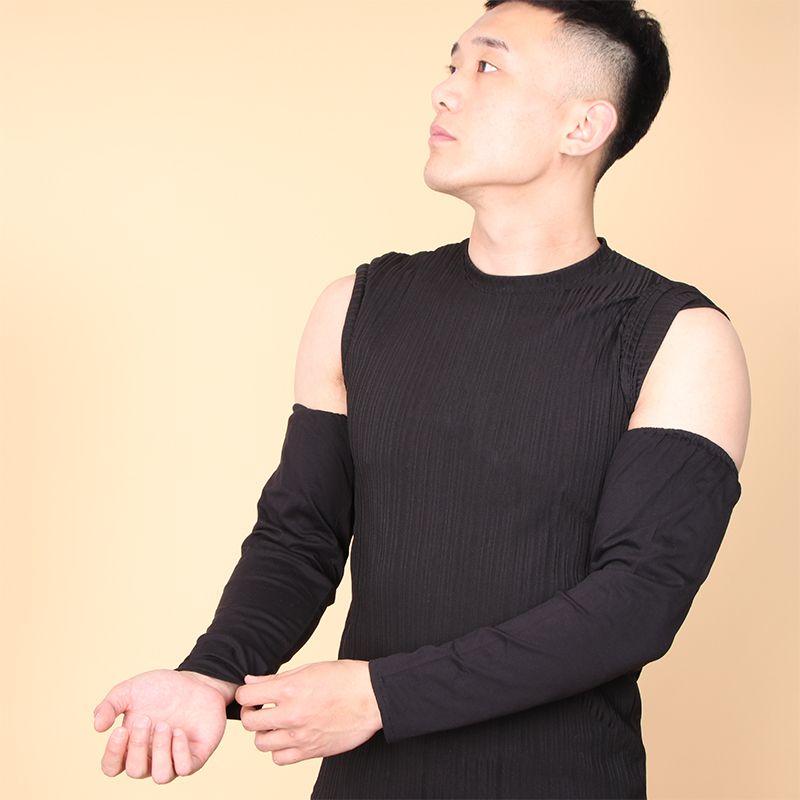 

Sun Protection Oversleeve Summer Long Oversleeve Gloves Arm Guard Sleeves Driving Loose Large Pure Cotton Arm Sleeve Thin Men Black Sleeve 48 XXL