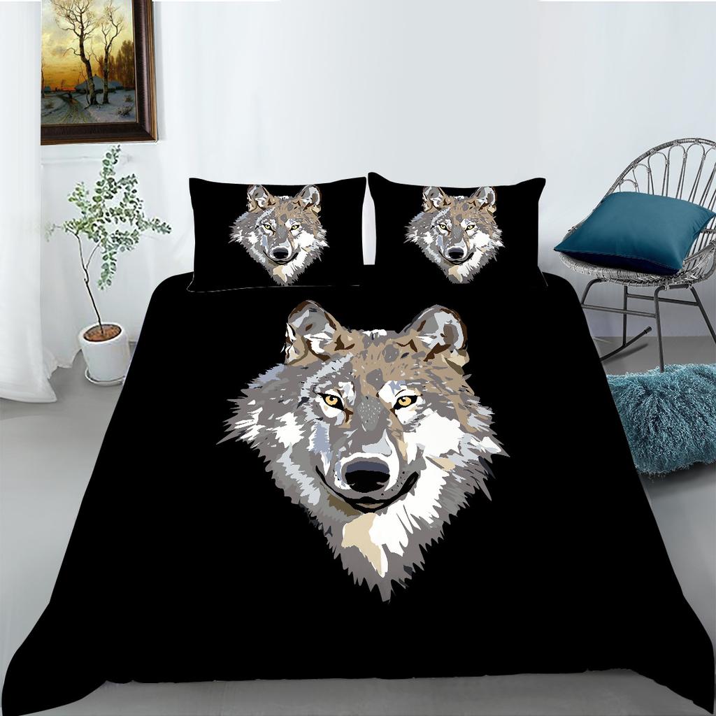 Bedding Two Or Three-Piece Set Wolf Series Digital Printing Polyester