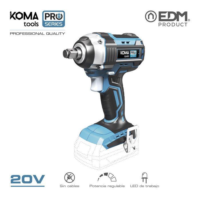 CLÉ À CHOCS BRUSHLESS 20V (SANS BATTERIE ET CHARGEUR) 16x23.5cm BATTERIE KOMA TOOLS PRO SERIES